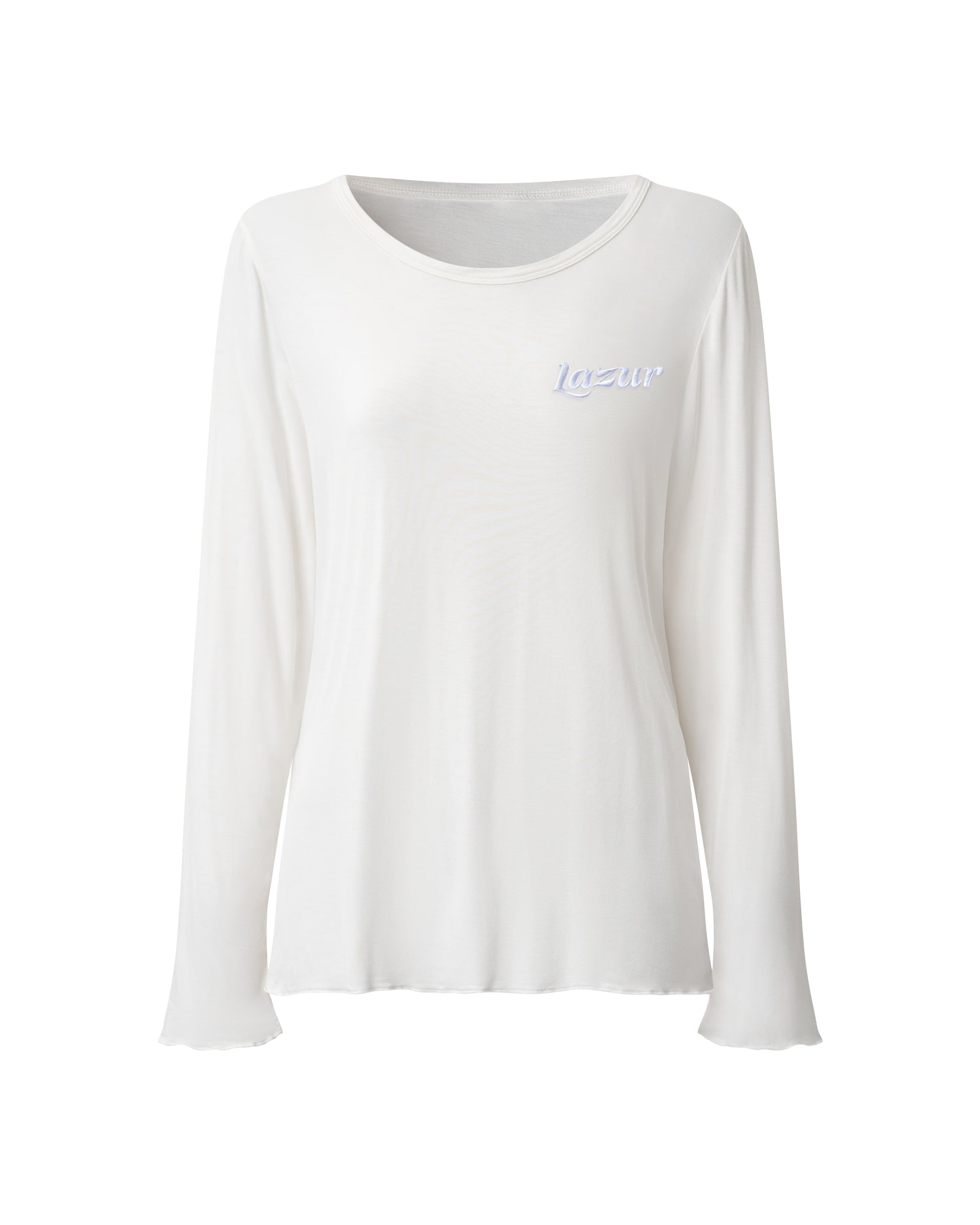 Ruffle Hem Pajama Top