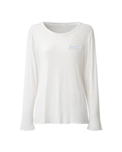 Ruffle Hem Pajama Top